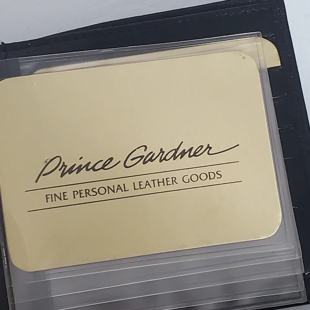 NWT Vintage Prince Gardner Brown Leather Mens Wallet Photo Holder